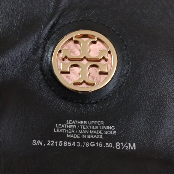 TORY BURCH Black Leather Boots Size 8 1/2M - Picture 9 of 10